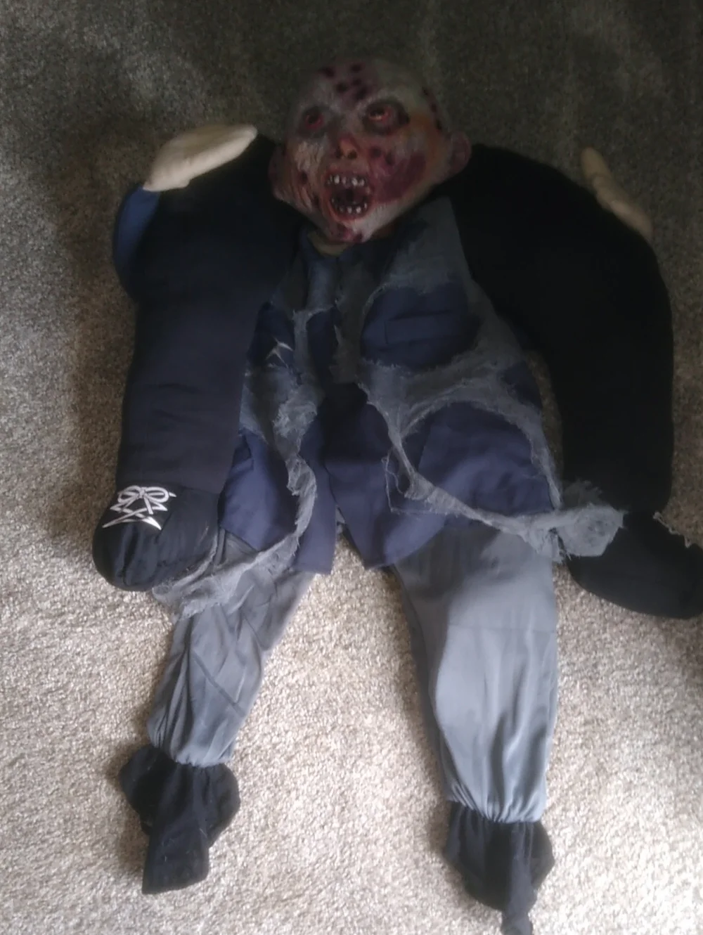 Zombie  Costume - Black and Gray Horror Outfit